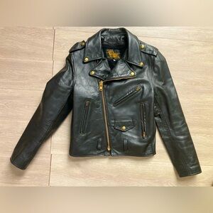 Vintage branded garments leather motorcycle jacket
